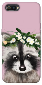 Чехол Raccoon in flowers для Realme C2