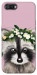 Чехол Raccoon in flowers для Realme C2