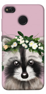 Чохол Raccoon in flowers для Xiaomi Redmi 4X