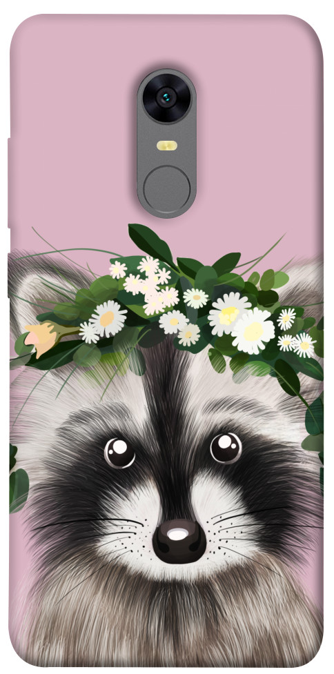 Чохол Raccoon in flowers для Xiaomi Redmi 5 Plus