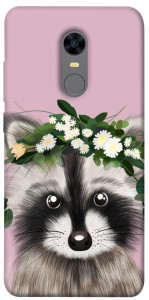 Чехол Raccoon in flowers для Xiaomi Redmi 5 Plus