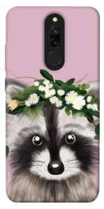 Чехол Raccoon in flowers для Xiaomi Redmi 8