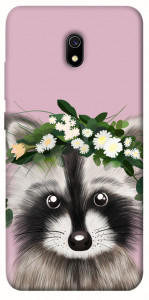 Чохол Raccoon in flowers для Xiaomi Redmi 8a