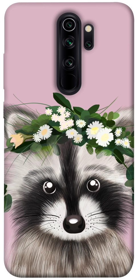 Чохол Raccoon in flowers для Xiaomi Redmi Note 8 Pro