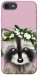 Чохол Raccoon in flowers для iPhone 8