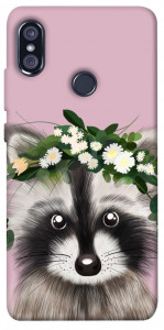 Чехол Raccoon in flowers для Xiaomi Redmi Note 5 (DC)