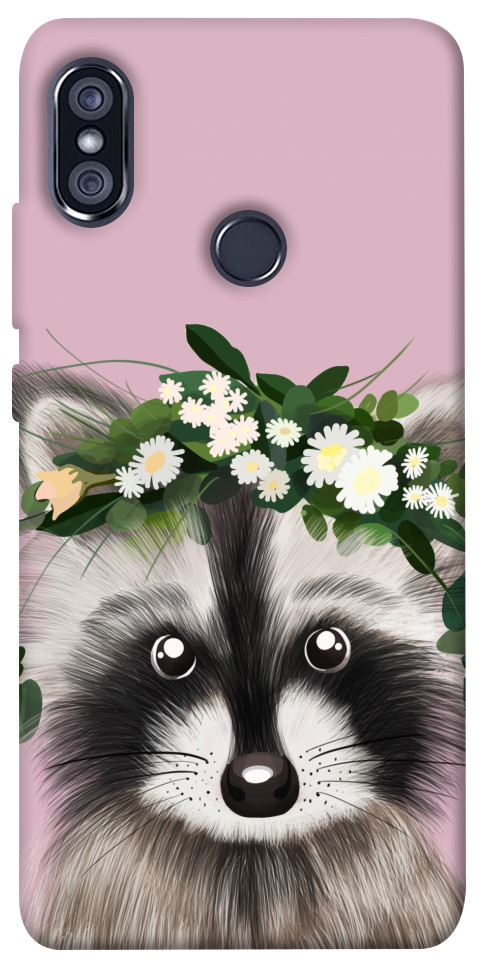 Чохол Raccoon in flowers для Xiaomi Redmi Note 5 (Dual Camera)