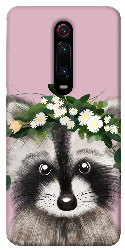 Чехол Raccoon in flowers для Xiaomi Mi 9T