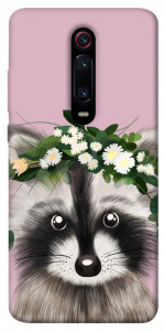 Чехол Raccoon in flowers для Xiaomi Mi 9T Pro