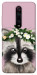 Чехол Raccoon in flowers для Xiaomi Mi 9T