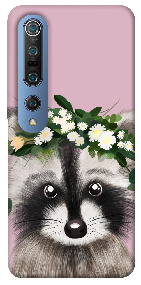 Чохол Raccoon in flowers для Xiaomi Mi 10