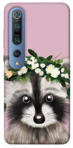 Чехол Raccoon in flowers для Xiaomi Mi 10