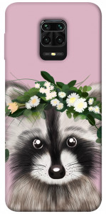 Чохол Raccoon in flowers для Xiaomi Redmi Note 9 Pro