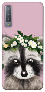 Чохол Raccoon in flowers для Galaxy A7 (2018)