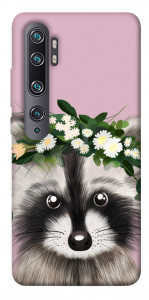 Чехол Raccoon in flowers для Xiaomi Mi Note 10 Pro