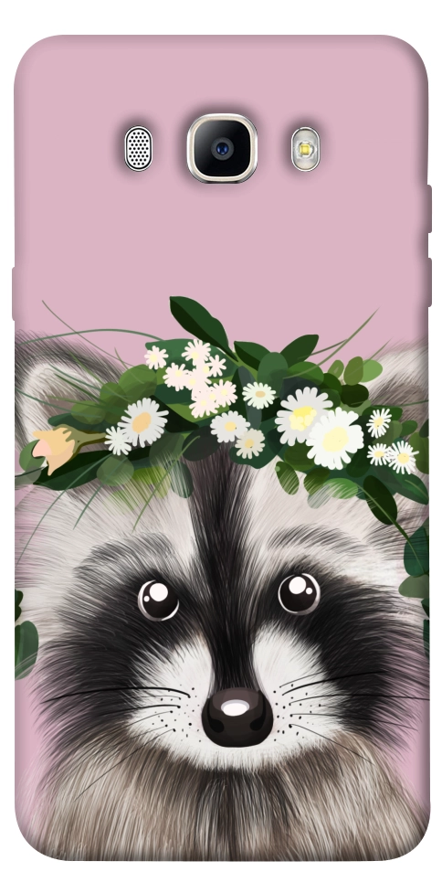 Чехол Raccoon in flowers для Galaxy J7 (2016)