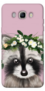Чехол Raccoon in flowers для Galaxy J7 (2016)