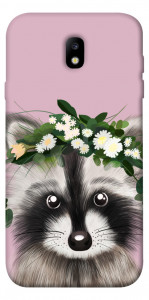 Чехол Raccoon in flowers для Galaxy J7 (2017)