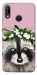 Чехол Raccoon in flowers для Huawei P20 Lite