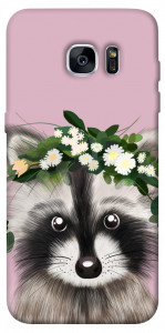 Чехол Raccoon in flowers для Galaxy S7 Edge