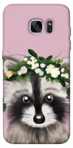 Чохол Raccoon in flowers для Galaxy S7 Edge