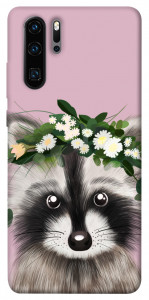 Чохол Raccoon in flowers для Huawei P30 Pro