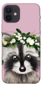 Чехол Raccoon in flowers для iPhone 12