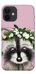 Чохол Raccoon in flowers для iPhone 12 mini