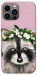 Чехол Raccoon in flowers для iPhone 12 Pro Max