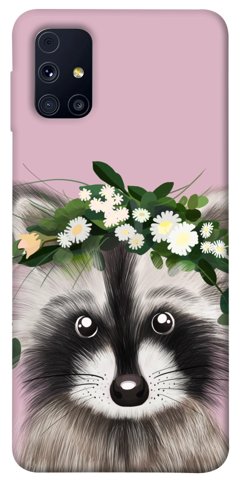 Чохол Raccoon in flowers для Galaxy M31s