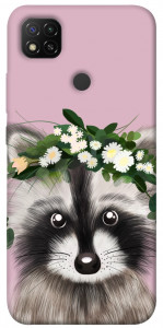 Чехол Raccoon in flowers для Xiaomi Redmi 9C