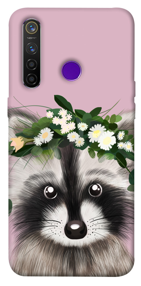 

Чохол Raccoon in flowers для Realme 5 Pro 1362925