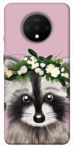 Чехол Raccoon in flowers для OnePlus 7T