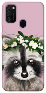 Чехол Raccoon in flowers для Samsung Galaxy M30s