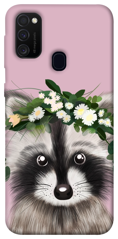 Чехол Raccoon in flowers для Galaxy M30s