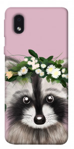 Чехол Raccoon in flowers для Samsung Galaxy A01 Core