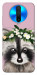 Чехол Raccoon in flowers для Xiaomi Redmi K30