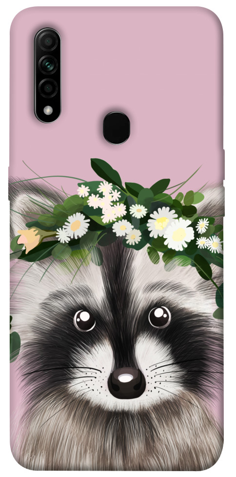Чохол Raccoon in flowers для Oppo A31