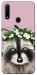 Чохол Raccoon in flowers для Oppo A31