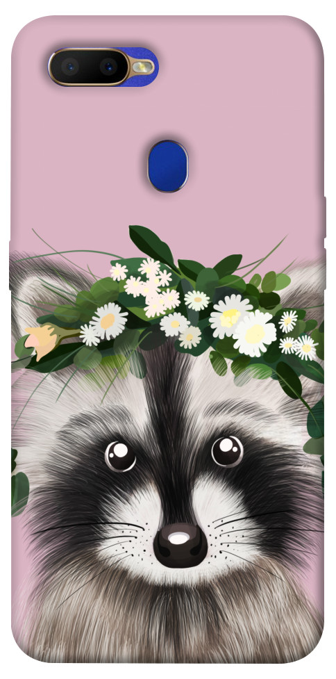 Чохол Raccoon in flowers для Oppo A5s