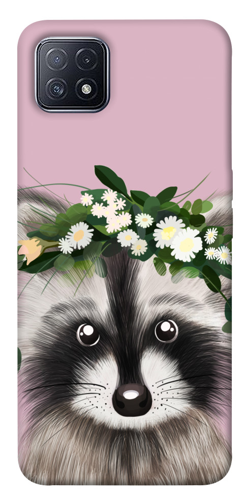 Чохол Raccoon in flowers для Oppo A73