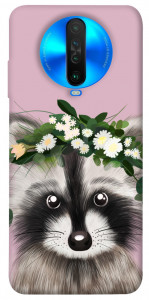 Чехол Raccoon in flowers для Xiaomi Poco X2