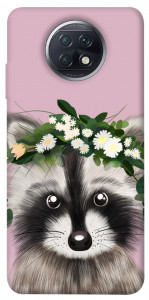 Чехол Raccoon in flowers для Xiaomi Redmi Note 9T