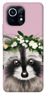 Чохол Raccoon in flowers для Xiaomi Mi 11
