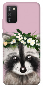Чохол Raccoon in flowers для Galaxy A02s