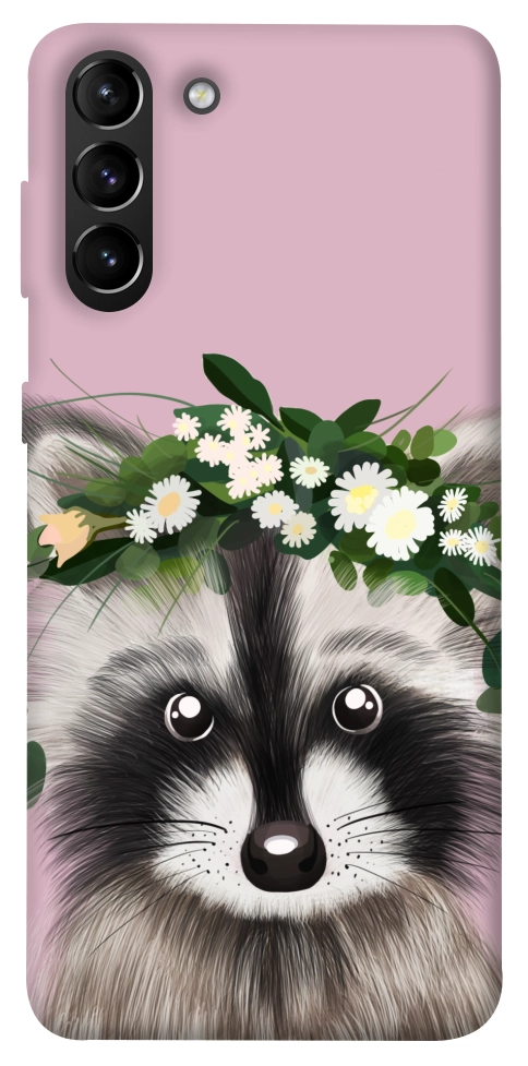 Чохол Raccoon in flowers для Galaxy S21+