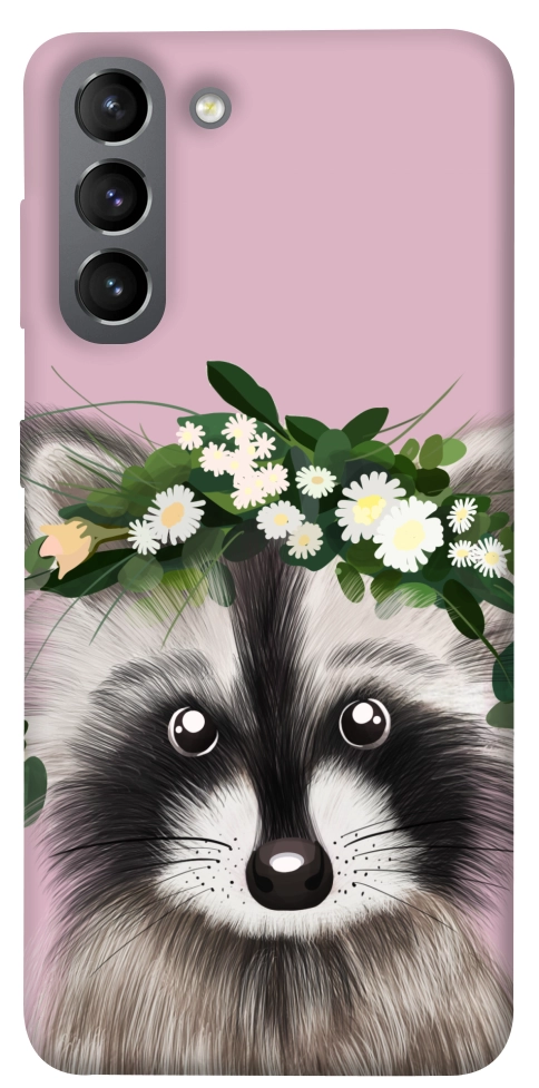 Чохол Raccoon in flowers для Galaxy S21