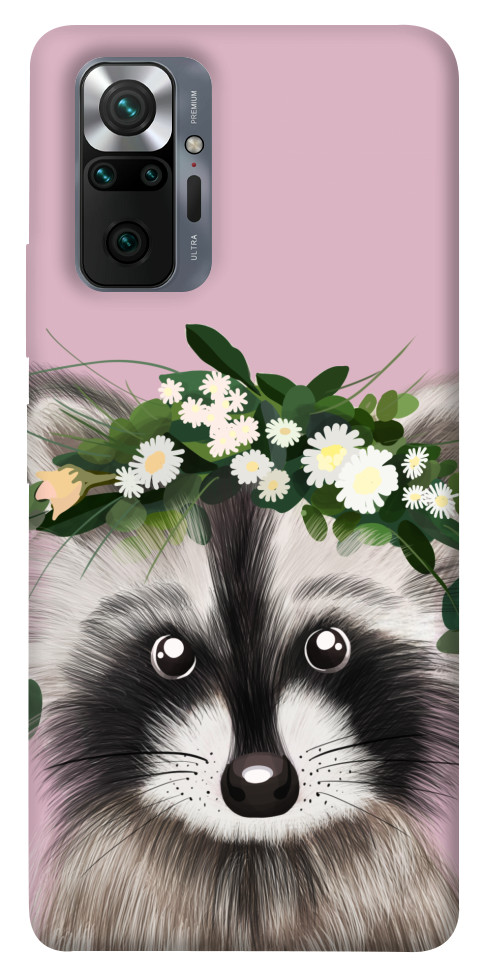 Чохол Raccoon in flowers для Xiaomi Redmi Note 10 Pro