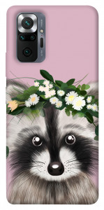 Чехол Raccoon in flowers для Xiaomi Redmi Note 10 Pro