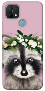 Чехол Raccoon in flowers для Oppo A15s